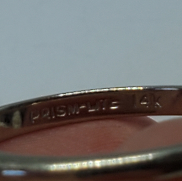 Vintage Prism-Lite Diamond 14k White Gold Engagement Ring - Picture 5 of 12